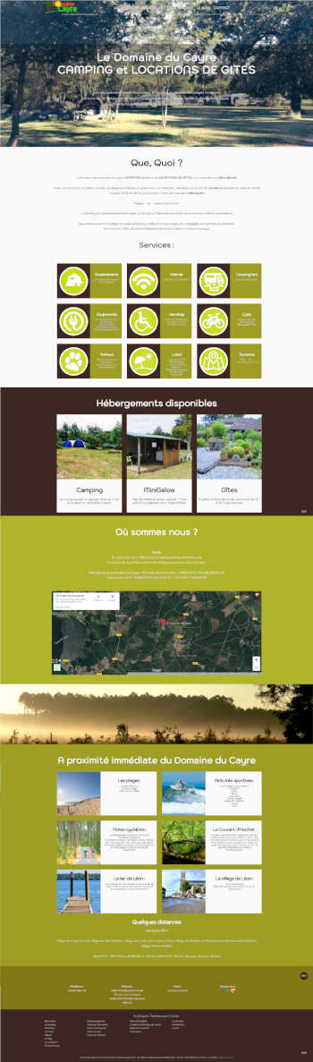 Weblandes client content / DomaineduCayre.com / (LEON France) screenshot