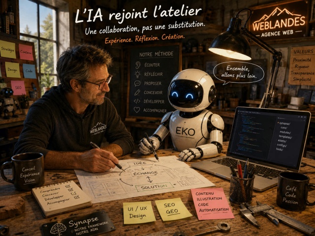 petite illustration du post blog Quand l'IA rejoint l'atelier : retour d'expérience d'une agence web