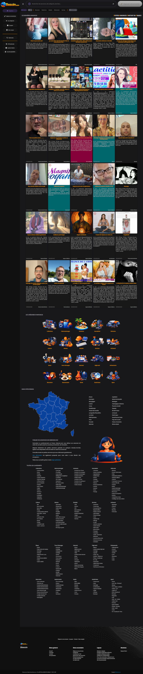 Weblandes client content / Refonte complète de sibesoin.com screenshot