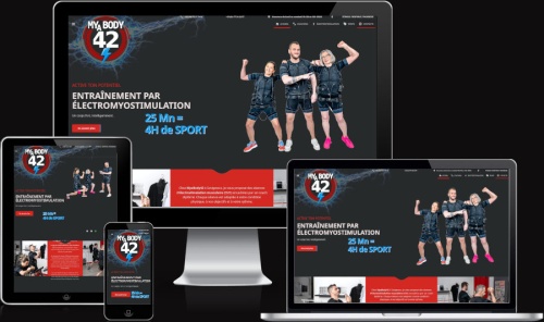 Weblandes client content / Création du site MyaBody42.fr responsive