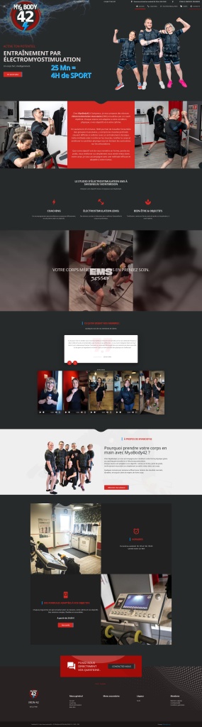 Weblandes client content / Création du site MyaBody42.fr screenshot