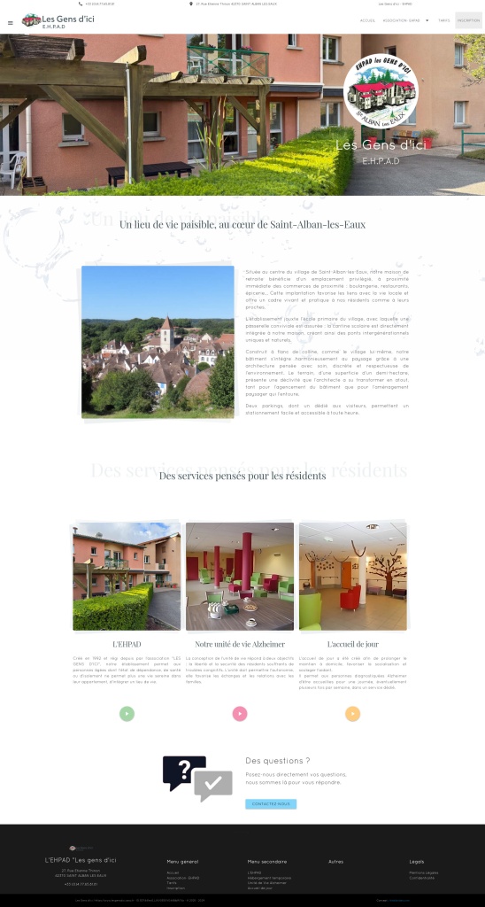 Weblandes client content / Refonte du site lesgensdici.asso.fr screenshot