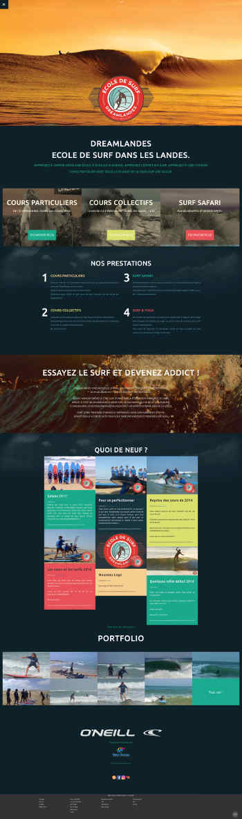 Weblandes client content / Dreamlandes surfschool / (Vieux boucau - FRANCE) screenshot