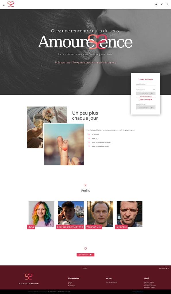 Weblandes client content / AmourEssence / (France) screenshot