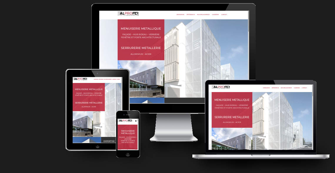 Weblandes client content / Alprofer.com / (Ernée - France) responsive